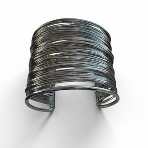 Wide Cuff Silver-Toned Open Bracelet. Excellent Condition!